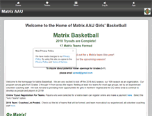 Tablet Screenshot of matrixbasketball.net